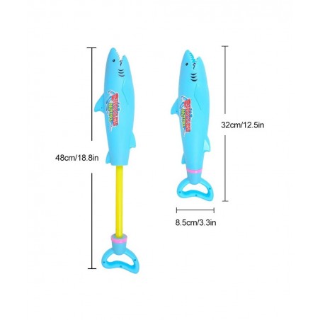 AINOLWAY Water Guns for Kids Squirt Water Blaster Shark Designed 3 Pack Summer Water Shooter Toy Guns for Kids Ages 4-12 Toy ...