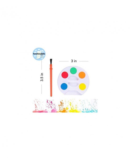 (24) Piece Paint Set - Party Favors - Craft Supply - Includes (5) Water Colors and a Brush - Great for Beginning Artists and ...