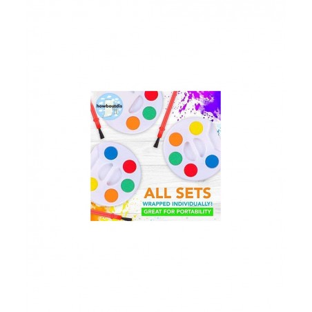 (24) Piece Paint Set - Party Favors - Craft Supply - Includes (5) Water Colors and a Brush - Great for Beginning Artists and ...
