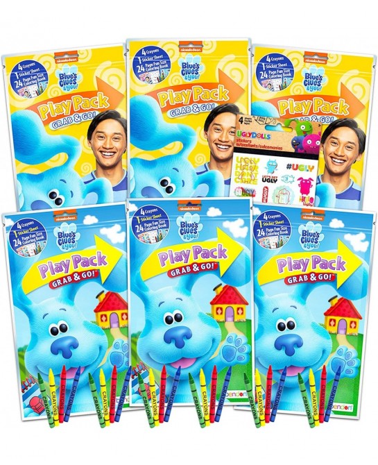 Party Favors Packs ~ Bundle Includes 6 Sets with Blue's Clues and You! Stickers Coloring Books and Crayons (Party Supplies) $...