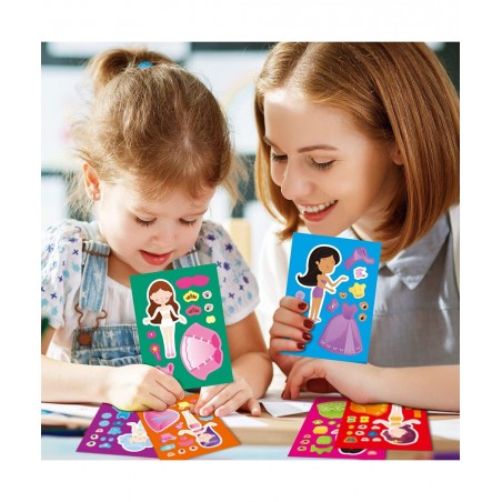 48 Pcs Princess Dress-Up Stickers Make a Face Princess Stickers Make Your Own Princess Stickers Princess Birthday Party Favor...
