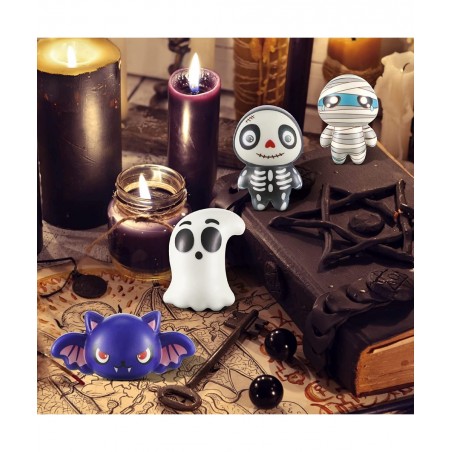 12 Pcs Halloween Toys Slow Rising Halloween Party Favors Pumpkin Zombie Cat Mummy Vampire Soft Toy Teens Stress Relief Toys G...