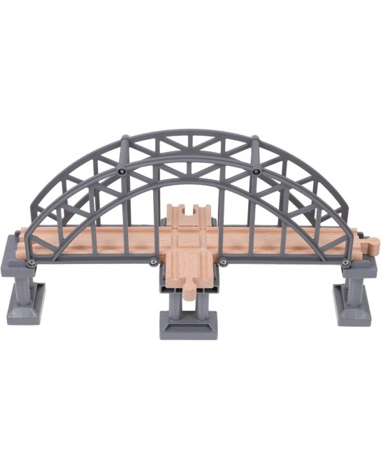 Rail Bridges Toy Long Double Span Arch Bridge Wooden Railway Wood Train Tracks Imaginarium Wooden Train Children Train Bulk R...