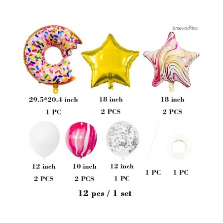 Donut Birthday Party Decorations Set Donut Party Decorations Donut Grow Up Party Supplies Donut Balloons&Banner Decorations D...