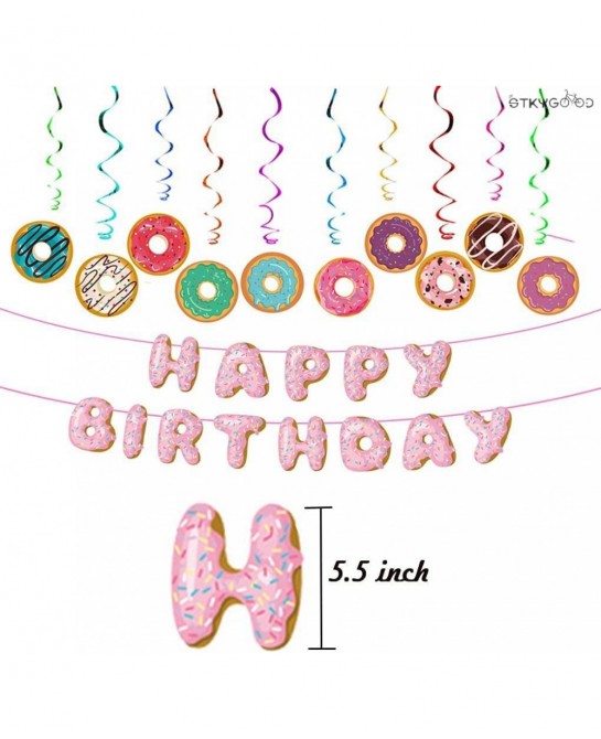 Donut Birthday Party Decorations Set Donut Party Decorations Donut Grow Up Party Supplies Donut Balloons&Banner Decorations D...