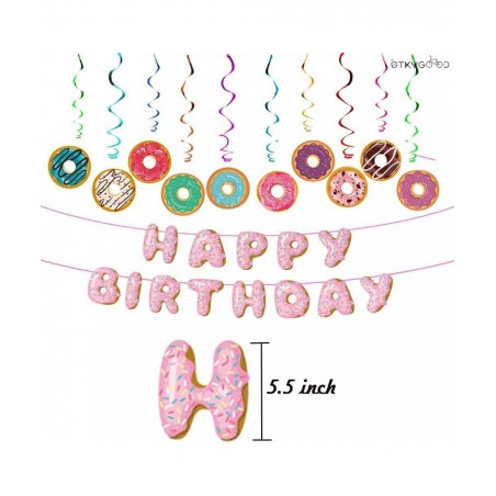 Donut Birthday Party Decorations Set Donut Party Decorations Donut Grow Up Party Supplies Donut Balloons&Banner Decorations D...
