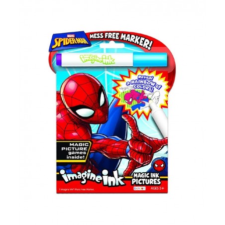 Bundle of 3 Superhero Magic Pictures Activity Books Set - Justice League Batman Spiderman and Avengers No Mess Books with Sti...
