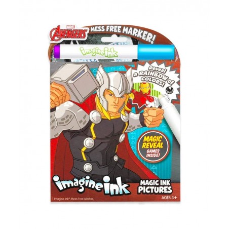 Bundle of 3 Superhero Magic Pictures Activity Books Set - Justice League Batman Spiderman and Avengers No Mess Books with Sti...