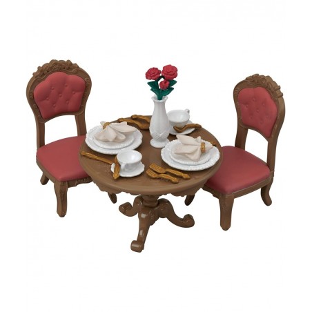 Calico Critters Town Series Furniture Sets Doll House Furniture Chic Dining Table Set $17.46 Dollhouse Accessories