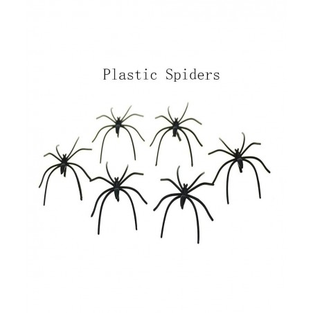 100PCS Fake Spider Joke Toys for Prank Plastic Fake Spider Plastic Realistic Spiders for Halloween Party $14.53 Gags & Practi...