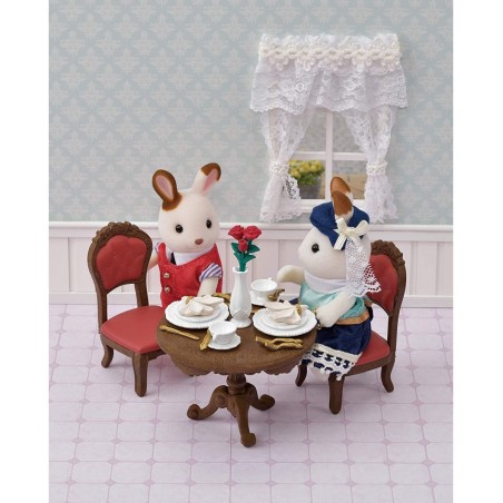 Calico Critters Town Series Furniture Sets Doll House Furniture Chic Dining Table Set $17.46 Dollhouse Accessories
