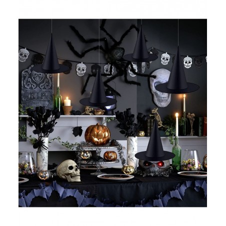 Witch Hats Halloween Party Favors Costume Accessory Hanging Black Witch Hat with 98 Feet Hanging Rope for Halloween $25.32 Ki...