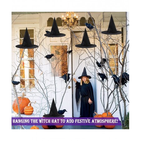 Witch Hats Halloween Party Favors Costume Accessory Hanging Black Witch Hat with 98 Feet Hanging Rope for Halloween $25.32 Ki...
