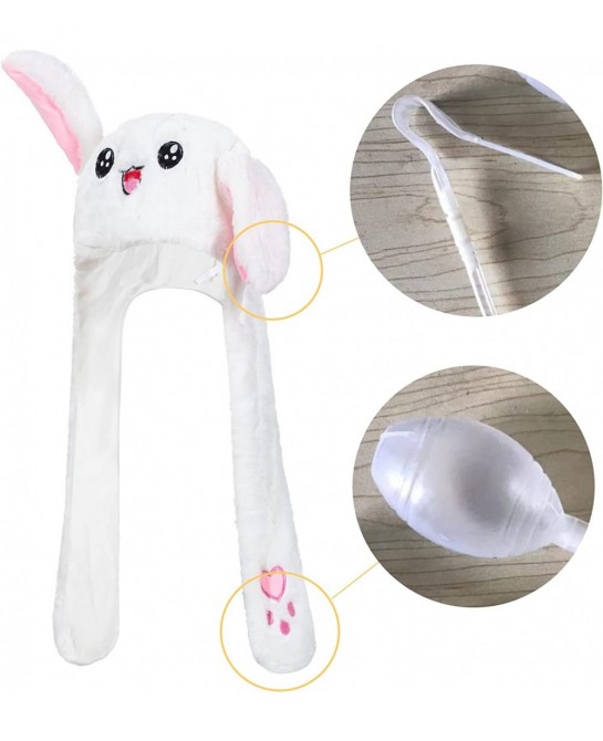 Plush Bunny Rabbit Ear Moving Jumping Hat Cap for Kids Children Women Girls Cosplay Easter Christmas Party Holiday $22.43 Kid...