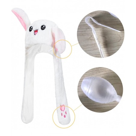 Plush Bunny Rabbit Ear Moving Jumping Hat Cap for Kids Children Women Girls Cosplay Easter Christmas Party Holiday $22.43 Kid...