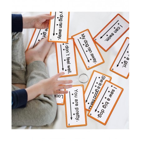 60 Pcs Sight Word Sentence Cards Kindergarten Flash Cards Preschool Kids Educational Word Flashcards for Early Childhood Educ...
