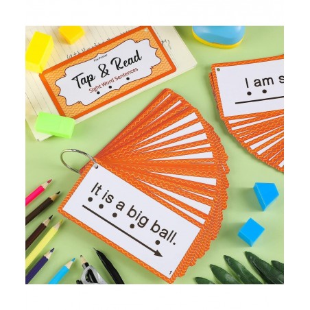 60 Pcs Sight Word Sentence Cards Kindergarten Flash Cards Preschool Kids Educational Word Flashcards for Early Childhood Educ...