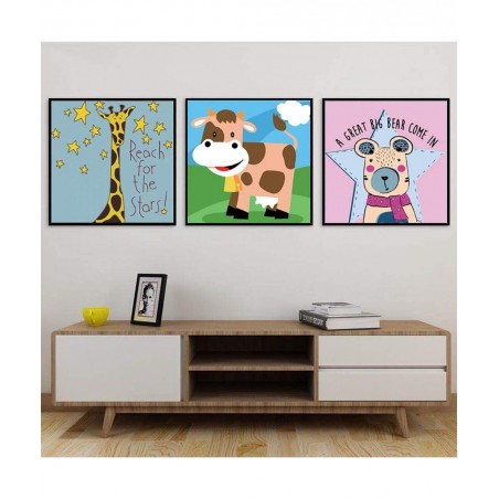 Paint by Numbers Kits for Kids Adults Beginner DIY Acrylic Oil Painting On Canvas 8 x 8 inch 3 Pack -with Framed $31.00 Craft...