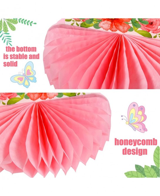 9pcs Butterfly Honeycomb Centerpieces Butterfly Birthday Party Decoration Butterfly Floral Table Decoration for Spring Flower...