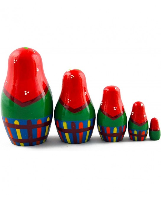 Matryoshka Nesting Dolls Russian National Theme and Ashberry Set 5 pcs Unique Home Decor Item $45.25 Nesting Dolls