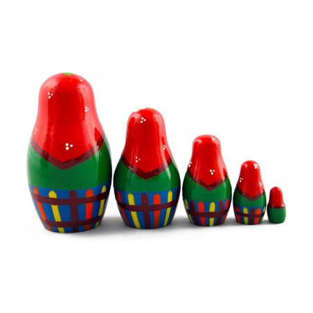 Matryoshka Nesting Dolls Russian National Theme and Ashberry Set 5 pcs Unique Home Decor Item $45.25 Nesting Dolls