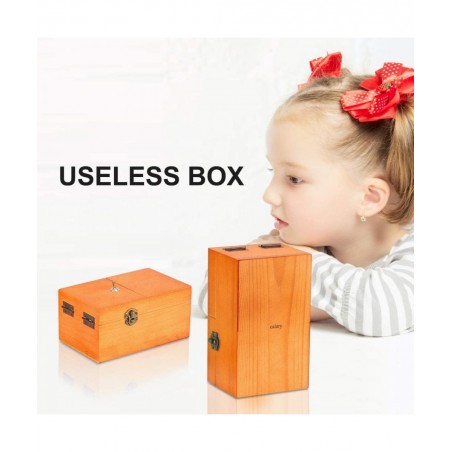 Useless Box Turns Itself Off In Wooden Storage Box Alone Machine Fully Assembled in Box Gifts for Adults and Children $31.13 ...