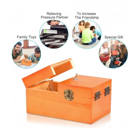 Useless Box Turns Itself Off In Wooden Storage Box Alone Machine Fully Assembled in Box Gifts for Adults and Children $31.13 ...