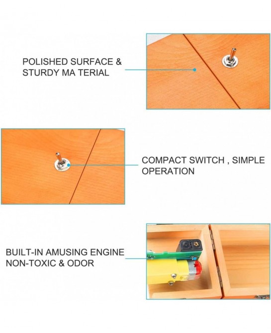 Useless Box Turns Itself Off In Wooden Storage Box Alone Machine Fully Assembled in Box Gifts for Adults and Children $31.13 ...