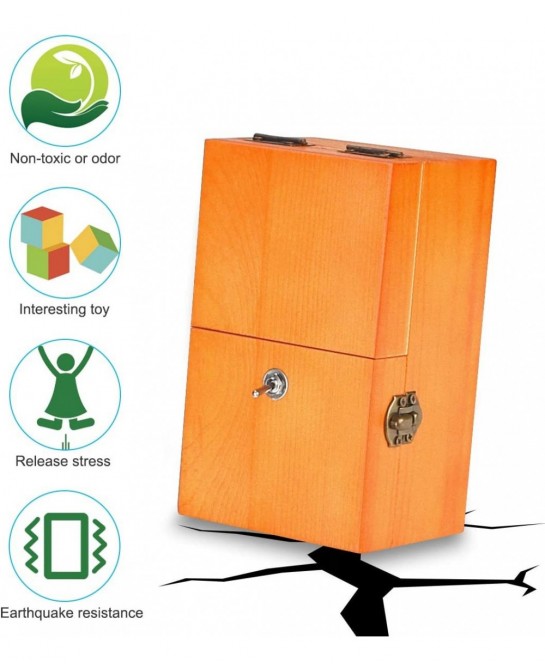 Useless Box Turns Itself Off In Wooden Storage Box Alone Machine Fully Assembled in Box Gifts for Adults and Children $31.13 ...