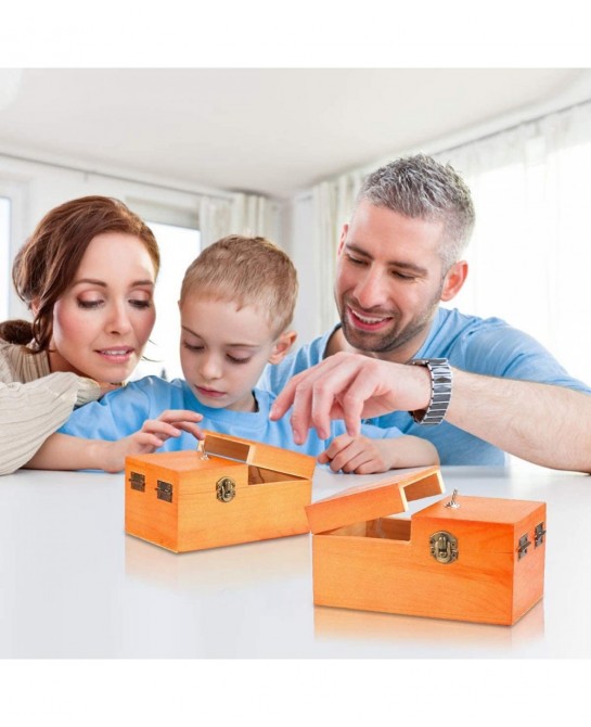 Useless Box Turns Itself Off In Wooden Storage Box Alone Machine Fully Assembled in Box Gifts for Adults and Children $31.13 ...