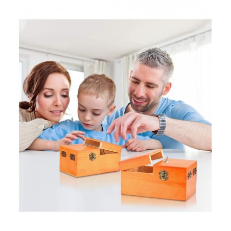Useless Box Turns Itself Off In Wooden Storage Box Alone Machine Fully Assembled in Box Gifts for Adults and Children $31.13 ...