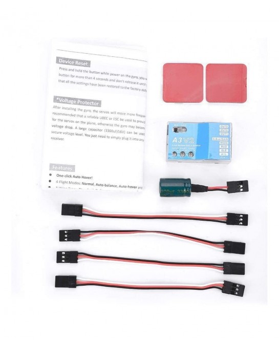 Flight Controller Stabilizer - F50A 3-Axle Gyro A3 V2 System For RC Fixed-wing Airplane 1PC $44.86 Remote & App Controlled Ve...