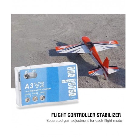 Flight Controller Stabilizer - F50A 3-Axle Gyro A3 V2 System For RC Fixed-wing Airplane 1PC $44.86 Remote & App Controlled Ve...