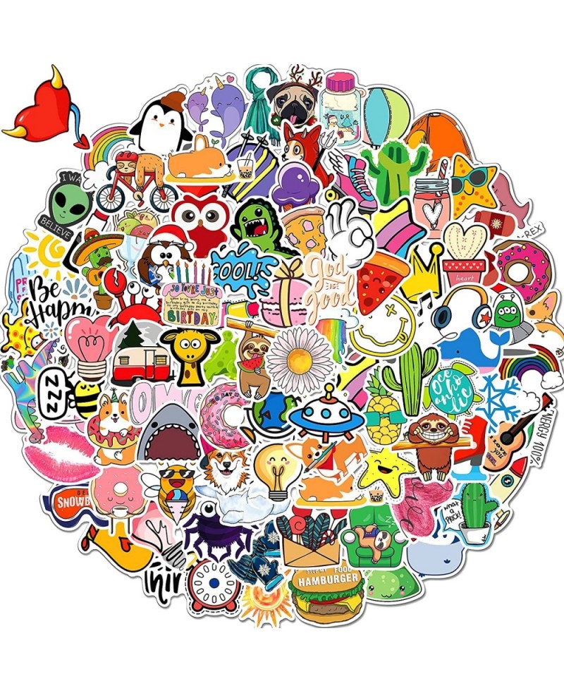 Stickers for Water Bottles 100 Pcs Waterproof Fun Vinyl Aesthetic Stickers Computer Laptop Skateboard Stickers for Kids Teens...