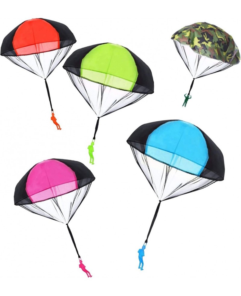 Parachute Toy No Tangle Throw Throwing Parachute Men Outdoor Children's Paratrooper Toy Hand Throw Parachute Army Man (Pink R...