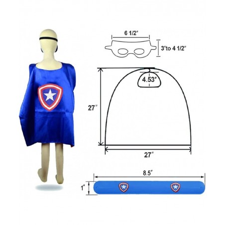 Kids Dress Up Superhero Capes Sets & Slap Bracelets for Children Costumes Halloween Birthday Gifts Party 8pcs $49.97 Kids' Co...
