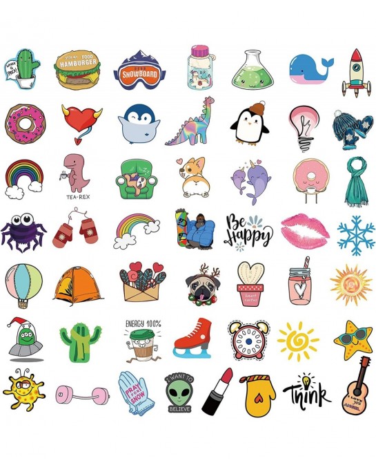 Stickers for Water Bottles 100 Pcs Waterproof Fun Vinyl Aesthetic Stickers Computer Laptop Skateboard Stickers for Kids Teens...