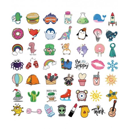 Stickers for Water Bottles 100 Pcs Waterproof Fun Vinyl Aesthetic Stickers Computer Laptop Skateboard Stickers for Kids Teens...