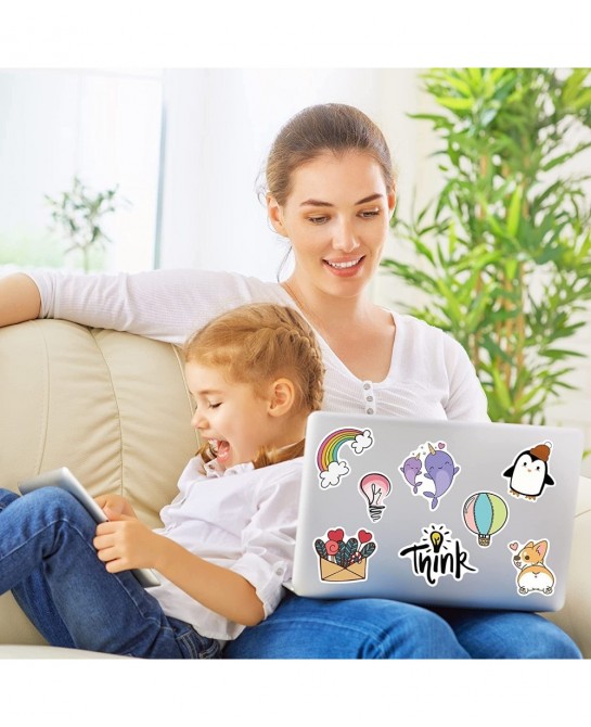 Stickers for Water Bottles 100 Pcs Waterproof Fun Vinyl Aesthetic Stickers Computer Laptop Skateboard Stickers for Kids Teens...