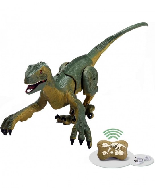 Remote Control Dinosaur Toys Walking and Roaring Simulation Velociraptor Dinosaur Toys for Kids 2.4Ghz RC Dinosaurios Toys Bi...