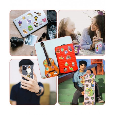 Stickers for Water Bottles 100 Pcs Waterproof Fun Vinyl Aesthetic Stickers Computer Laptop Skateboard Stickers for Kids Teens...