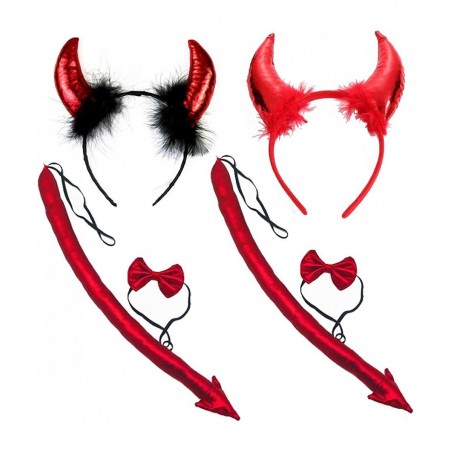 Halloween Devil Headband Horn Costume Set for Halloween Animal Creature Costume Accessory Kit $15.91 Kids' Costumes