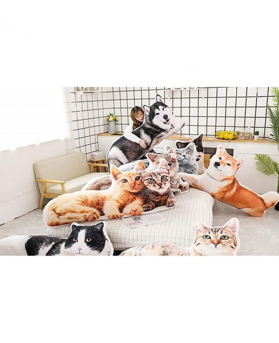 3D Shiba Inu Dog Shape Throw Pillow Animal Pillow Cushion $57.44 Kids' Plush Toy Pillows