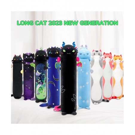 Long Dragon Plush Body Pillow 20” Luminous Light Up Dinosaur Stuffed Animals Kawaii Night Light Plushies Pillow Glow in The D...