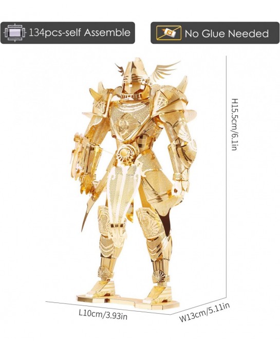 3D Figure Mecha Model Kits-Knight of Firmament 3D Metal Puzzle DIY Craft Kit for Adults Stress Relief Great Birthday Gifts fo...