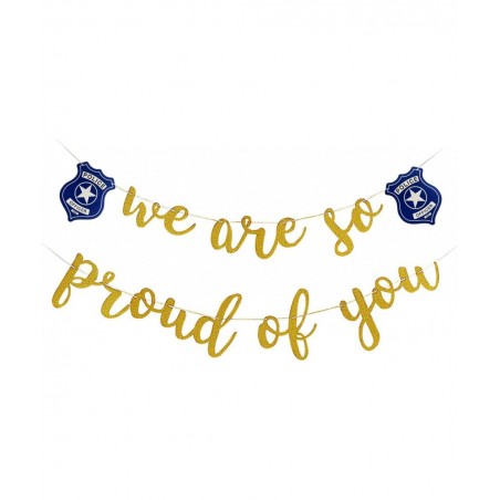 Police Theme We Are So Proud Of You Banner Police Retirement Party Birthday Party Decoration Accessory $25.46 Kids' Party Dec...