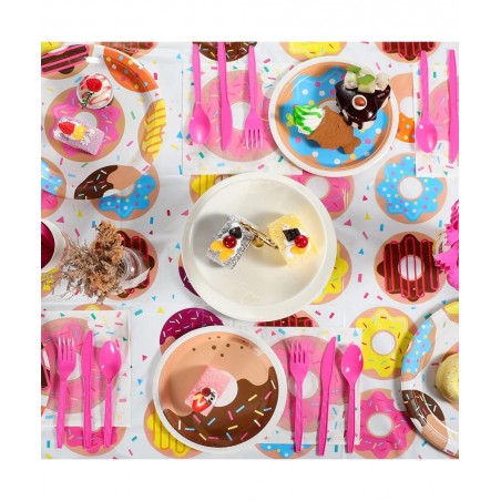 [Donut Party Supplies] Donut Party Plates Napkins and Cups Sets for Donut Grow Up Themed Birthday Party Supplies Baby Shower ...