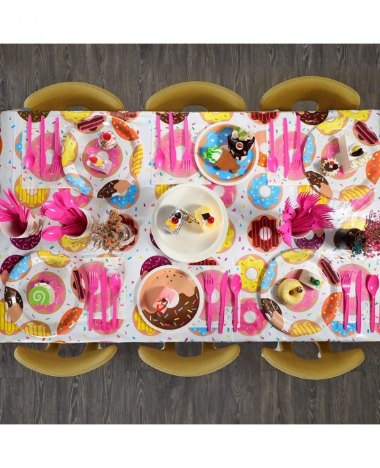 [Donut Party Supplies] Donut Party Plates Napkins and Cups Sets for Donut Grow Up Themed Birthday Party Supplies Baby Shower ...