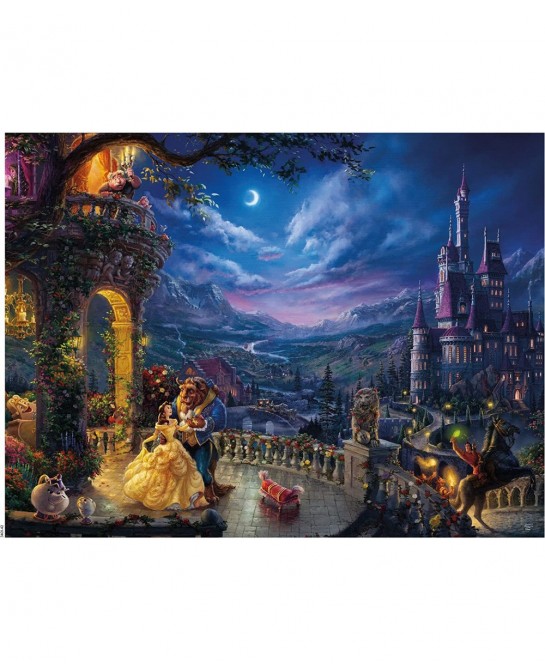Thomas Kinkade - Disney Dreams Collection - Beauty and The Beast Dancing in The Moonlight - 1500 Piece Jigsaw Puzzle $27.80 J...