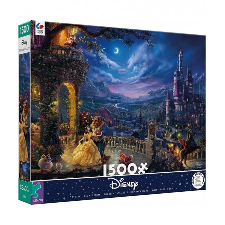 Thomas Kinkade - Disney Dreams Collection - Beauty and The Beast Dancing in The Moonlight - 1500 Piece Jigsaw Puzzle $27.80 J...